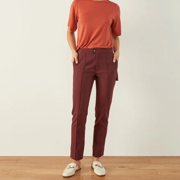 ADAY Rebellion Tailored Pants, Merlot - Picture 1 of 11